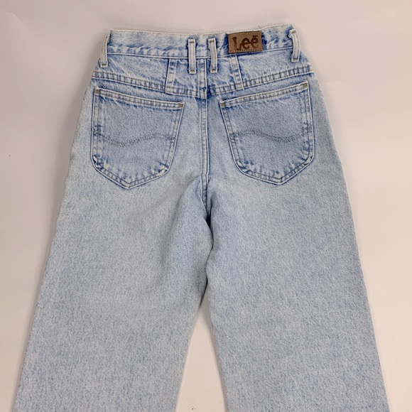 Vintage Lee Light wash denim tapered Jeans Size 7 medium Cotton Retro - Picture 10 of 16